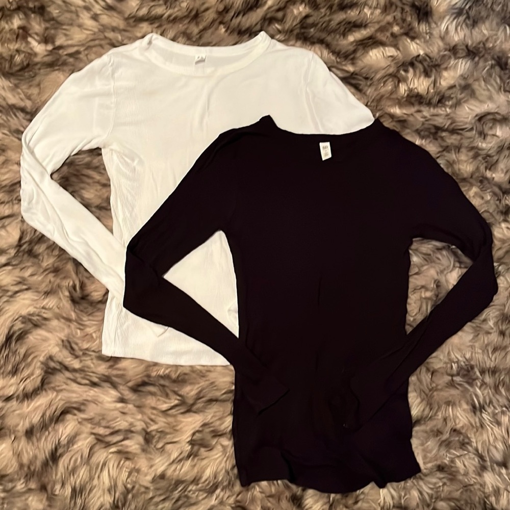 BP - Fitted Long Sleeves - Black/White - Sz S